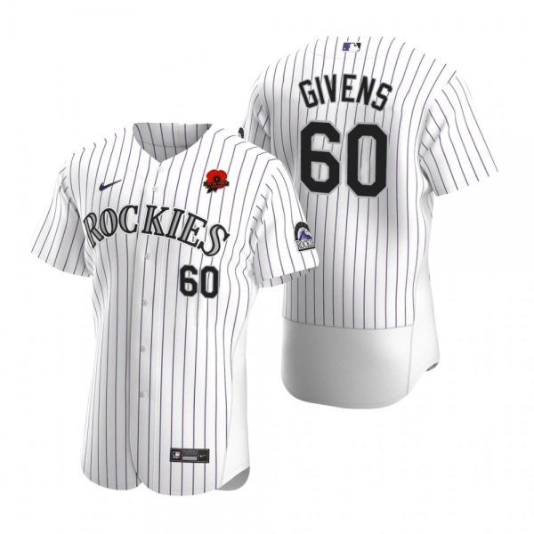 Colorado Rockies Mychal Givens White Purple 2021 Memorial Day Authentic Jersey