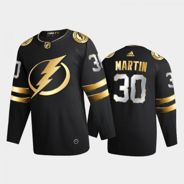 Tampa Bay Lightning Spencer Martin #30 2020-21 Authentic Golden Black Limited Edition Jersey