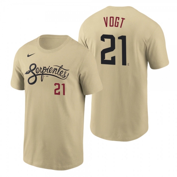 Arizona Diamondbacks Stephen Vogt Gold 2021 City Connect Name Number T-Shirt