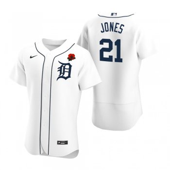 Detroit Tigers JaCoby Jones Authentic White 2021 Memorial Day Jersey