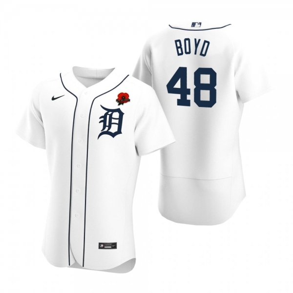 Detroit Tigers Matthew Boyd Authentic White 2021 Memorial Day Jersey