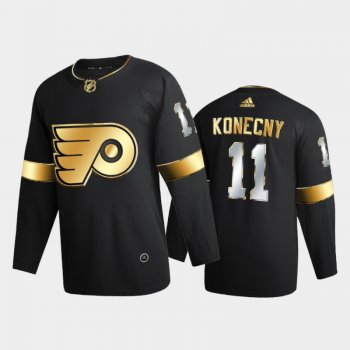 Philadelphia Flyers Travis Konecny #11 2020-21 Golden Edition Black Limited Authentic Jersey