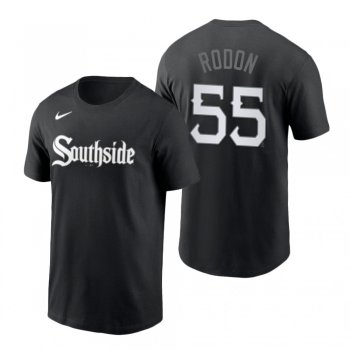 Chicago White Sox Carlos Rodon Black 2021 City Connect Wordmark T-Shirt