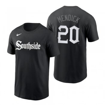 Chicago White Sox Danny Mendick Black 2021 City Connect Wordmark T-Shirt