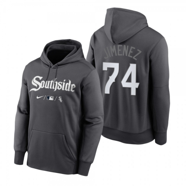 Chicago White Sox Eloy Jimenez Anthracite 2021 City Connect Performance Hoodie