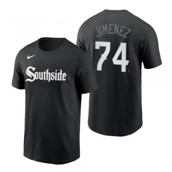 Chicago White Sox Eloy Jimenez Black 2021 City Connect Wordmark T-Shirt