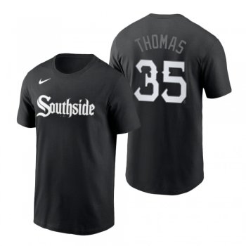 Chicago White Sox Frank Thomas Black 2021 City Connect Wordmark T-Shirt