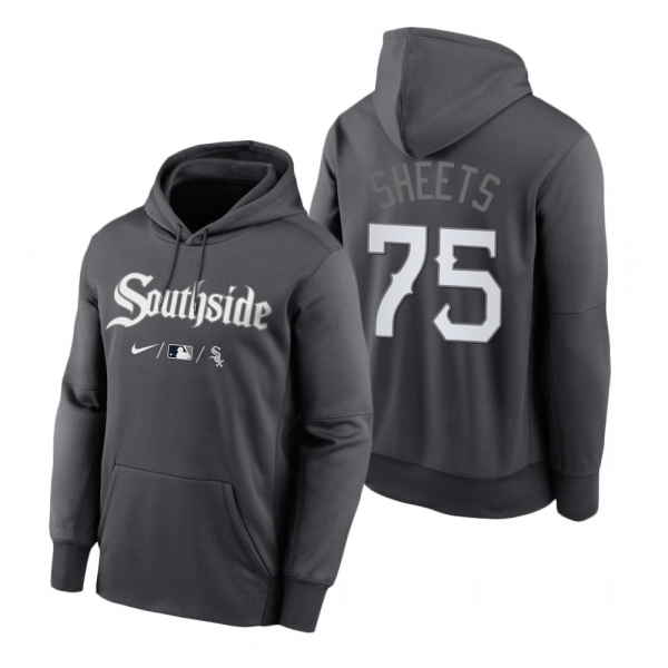 Chicago White Sox Gavin Sheets Anthracite 2021 City Connect Performance Hoodie