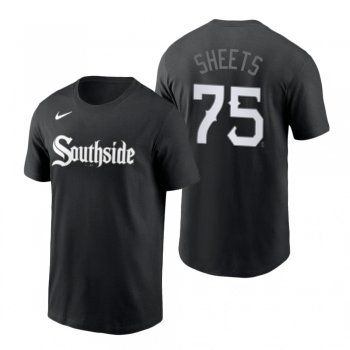 Chicago White Sox Gavin Sheets Black 2021 City Connect Wordmark T-Shirt