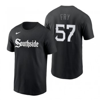 Chicago White Sox Jace Fry Black 2021 City Connect Wordmark T-Shirt