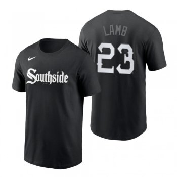 Chicago White Sox Jake Lamb Black 2021 City Connect Wordmark T-Shirt