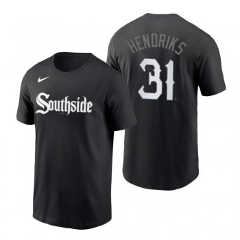 Chicago White Sox Liam Hendriks Black 2021 City Connect Wordmark T-Shirt