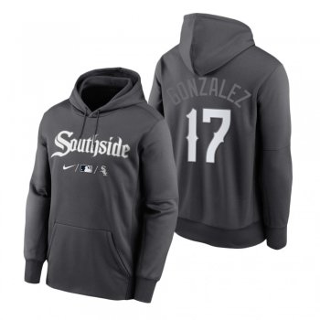 Chicago White Sox Luis Gonzalez Anthracite 2021 City Connect Performance Hoodie