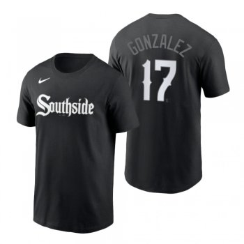 Chicago White Sox Luis Gonzalez Black 2021 City Connect Wordmark T-Shirt