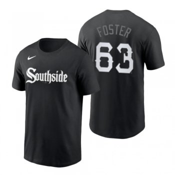 Chicago White Sox Matt Foster Black 2021 City Connect Wordmark T-Shirt