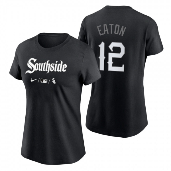 Women's Chicago White Sox Black 2021 City Connect Adam Eaton T-Shirt