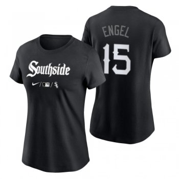 Women's Chicago White Sox Black 2021 City Connect Adam Engel T-Shirt