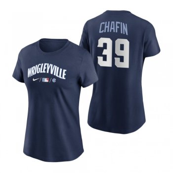 Women's Chicago Cubs Navy 2021 City Connect Andrew Chafin T-Shirt