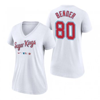 Women's Miami Marlins White 2021 City Connect Anthony Bender T-Shirt