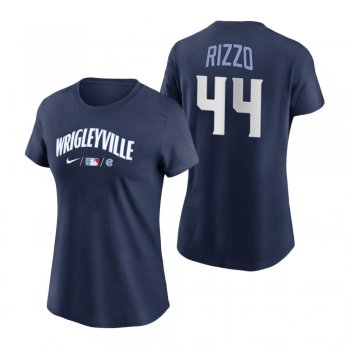 Women's Chicago Cubs Navy 2021 City Connect Anthony Rizzo T-Shirt