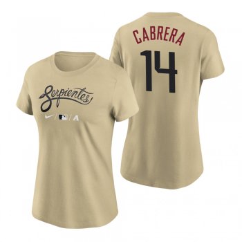 Women's Arizona Diamondbacks Gold 2021 City Connect Asdrubal Cabrera T-Shirt