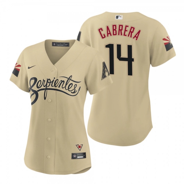 Women's Arizona Diamondbacks Asdrubal Cabrera Gold 2021 City Connect Replica Jersey