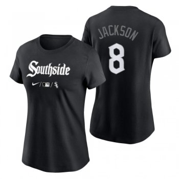 Women's Chicago White Sox Black 2021 City Connect Bo Jackson T-Shirt