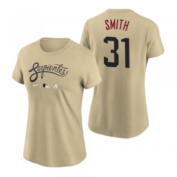 Women's Arizona Diamondbacks Gold 2021 City Connect Caleb Smith T-Shirt