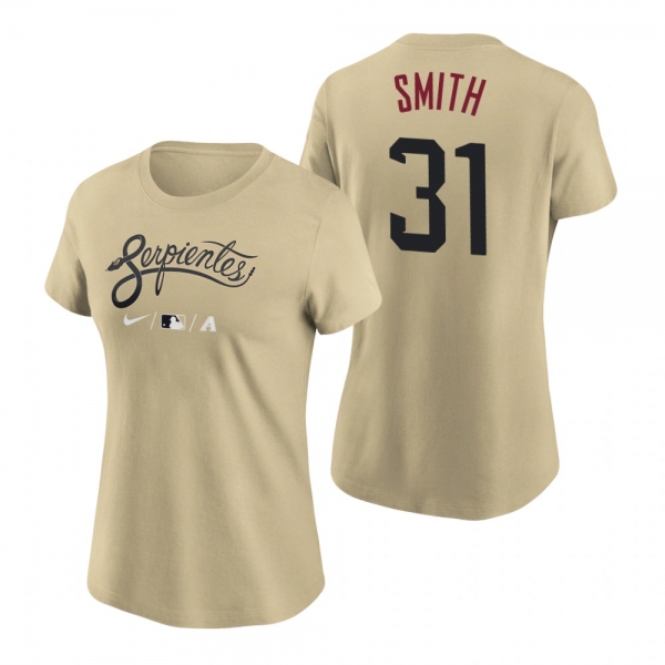 Women's Arizona Diamondbacks Gold 2021 City Connect Caleb Smith T-Shirt