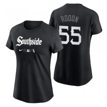 Women's Chicago White Sox Black 2021 City Connect Carlos Rodon T-Shirt