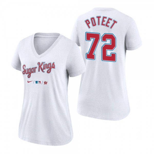 Women's Miami Marlins White 2021 City Connect Cody Poteet T-Shirt