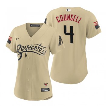 Women's Arizona Diamondbacks Craig Counsell Gold 2021 City Connect Replica Jersey