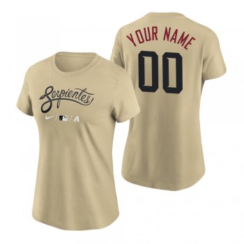 Women's Arizona Diamondbacks Gold 2021 City Connect Custom T-Shirt