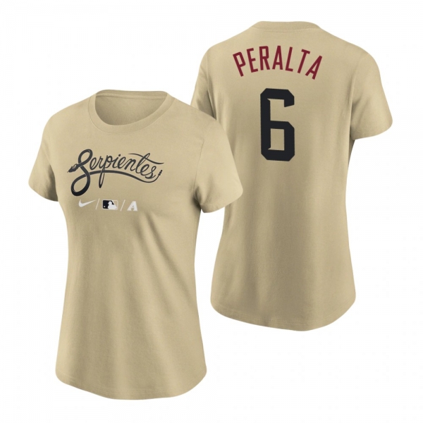 Women's Arizona Diamondbacks Gold 2021 City Connect David Peralta T-Shirt