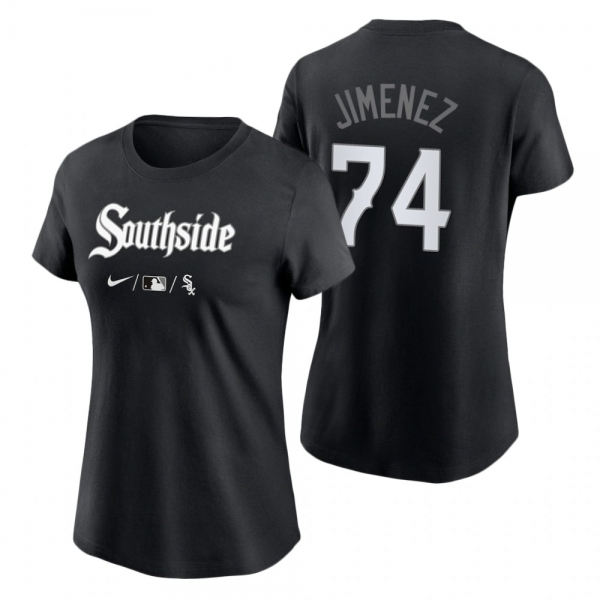 Women's Chicago White Sox Black 2021 City Connect Eloy Jimenez T-Shirt