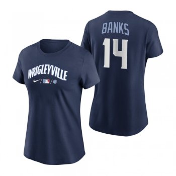 Women's Chicago Cubs Navy 2021 City Connect Ernie Banks T-Shirt