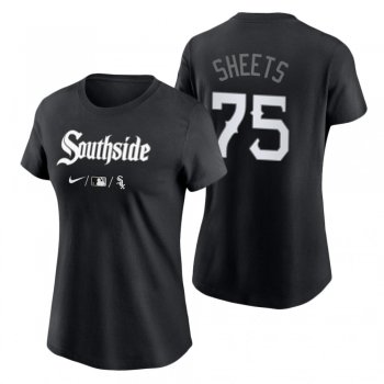 Women's Chicago White Sox Black 2021 City Connect Gavin Sheets T-Shirt