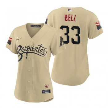 Women's Arizona Diamondbacks Jay Bell Gold 2021 City Connect Replica Jersey