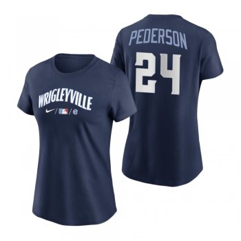 Women's Chicago Cubs Navy 2021 City Connect Joc Pederson T-Shirt