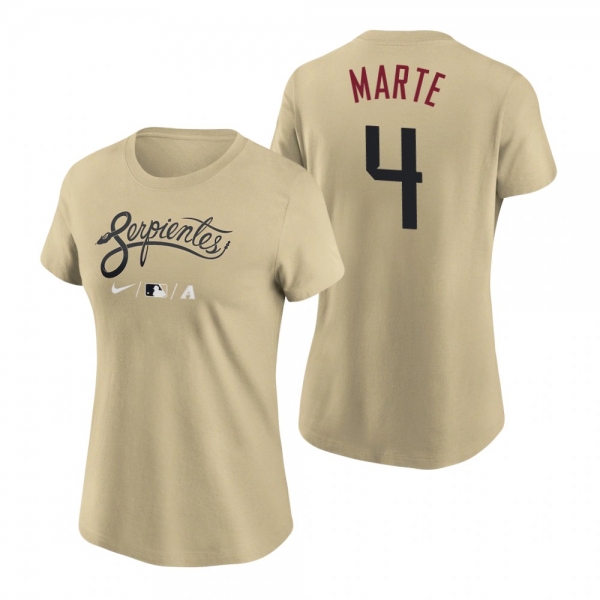 Women's Arizona Diamondbacks Gold 2021 City Connect Ketel Marte T-Shirt