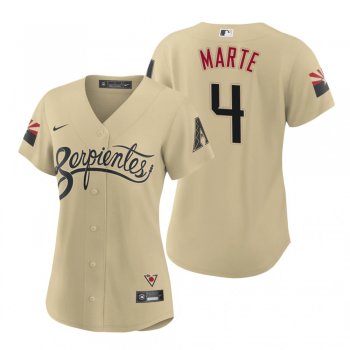 Women's Arizona Diamondbacks Ketel Marte Gold 2021 City Connect Replica Jersey