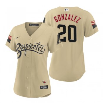 Women's Arizona Diamondbacks Luis Gonzalez Gold 2021 City Connect Replica Jersey