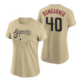 Women's Arizona Diamondbacks Gold 2021 City Connect Madison Bumgarner T-Shirt