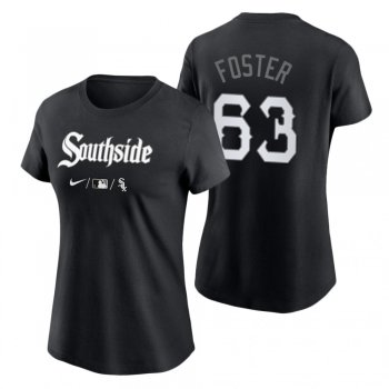 Women's Chicago White Sox Black 2021 City Connect Matt Foster T-Shirt