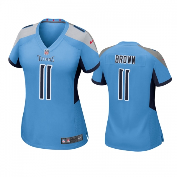 Women's Tennessee Titans A.J. Brown Light Blue 2019 NFL Draft Game Jersey