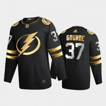 Tampa Bay Lightning Yanni Gourde #37 2020-21 Authentic Golden Black Limited Edition Jersey