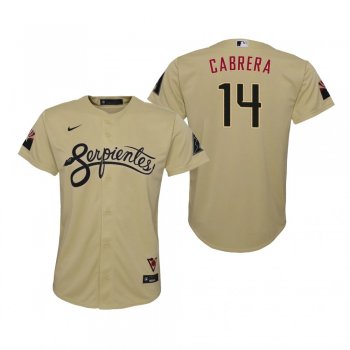 Youth Arizona Diamondbacks Asdrubal Cabrera Nike Gold 2021 City Connect Replica Jersey