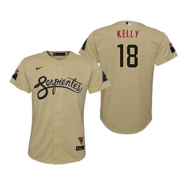 Youth Arizona Diamondbacks Carson Kelly Nike Gold 2021 City Connect Replica Jersey