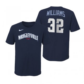 Youth Chicago Cubs Trevor Williams Navy Wordmark T-Shirt 2021 City Connect