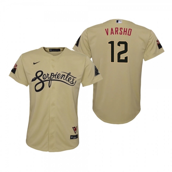 Youth Arizona Diamondbacks Daulton Varsho Nike Gold 2021 City Connect Replica Jersey